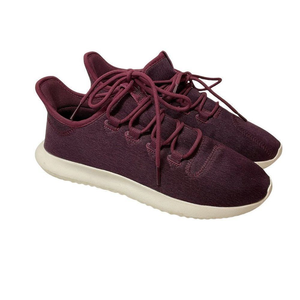 Women Size 9.5 Adidas Tubular Shadow Maroon 2017 - Picture 2 of 6